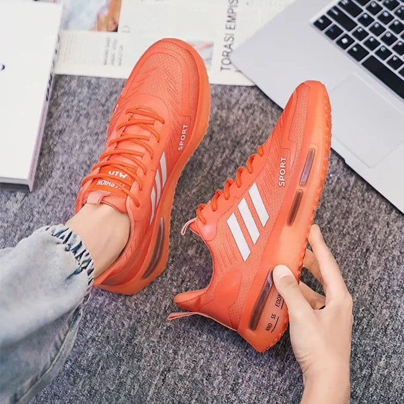 image-Air Cushion Sports Shoes Men Lace-up Sports Sneakers Outdoor Breathable Casual Shoes Walking