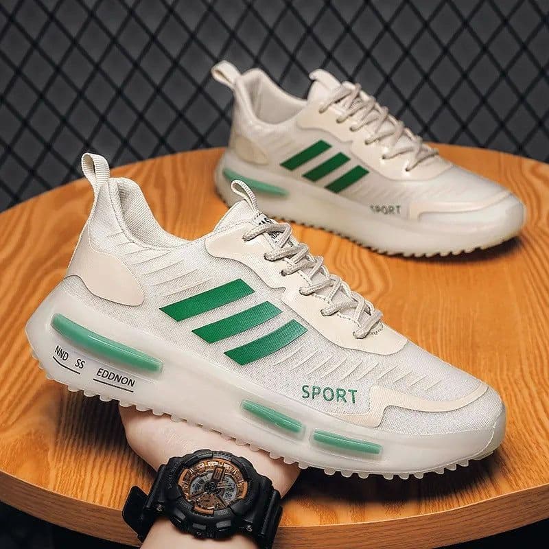 image-Air Cushion Sports Shoes Men Lace-up Sports Sneakers Outdoor Breathable Casual Shoes Walking