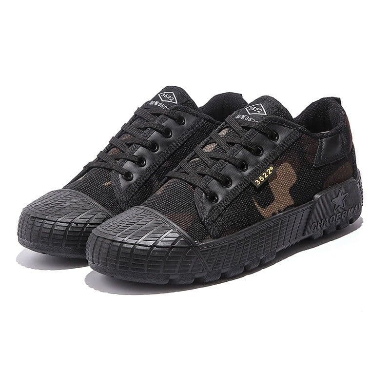 image-Men's Construction Site Labor Shoes, Wear-resistant And Breathable Canvas