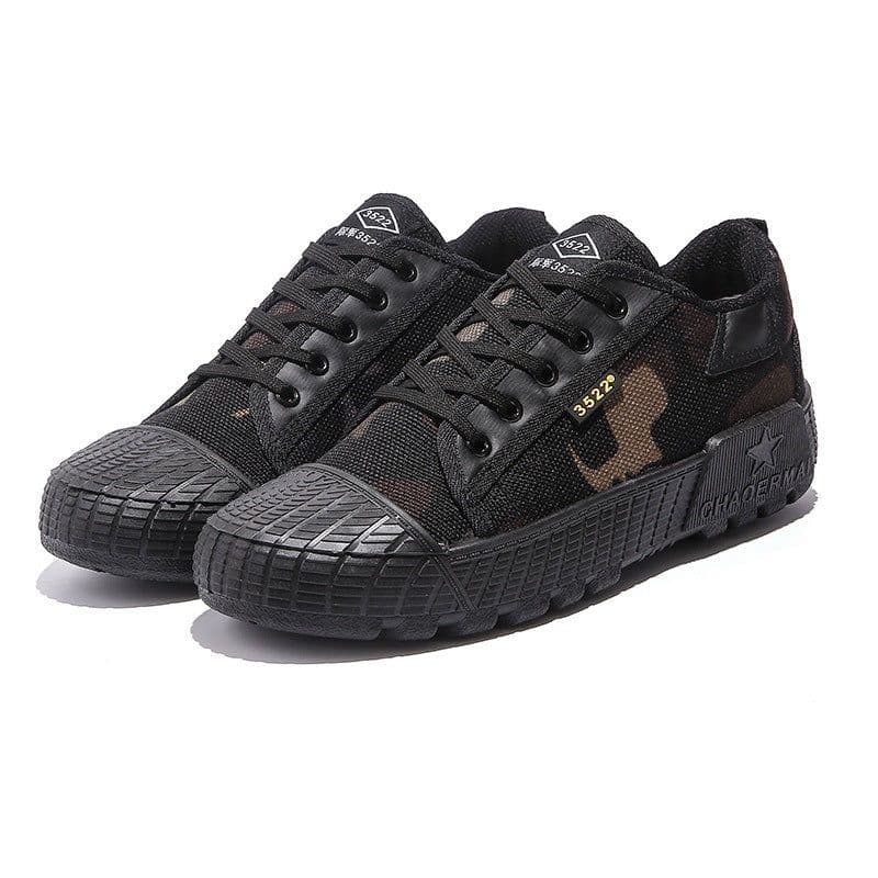image-Men's Construction Site Labor Shoes, Wear-resistant And Breathable Canvas