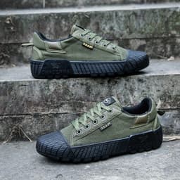 image-Men's Construction Site Labor Shoes, Wear-resistant And Breathable Canvas