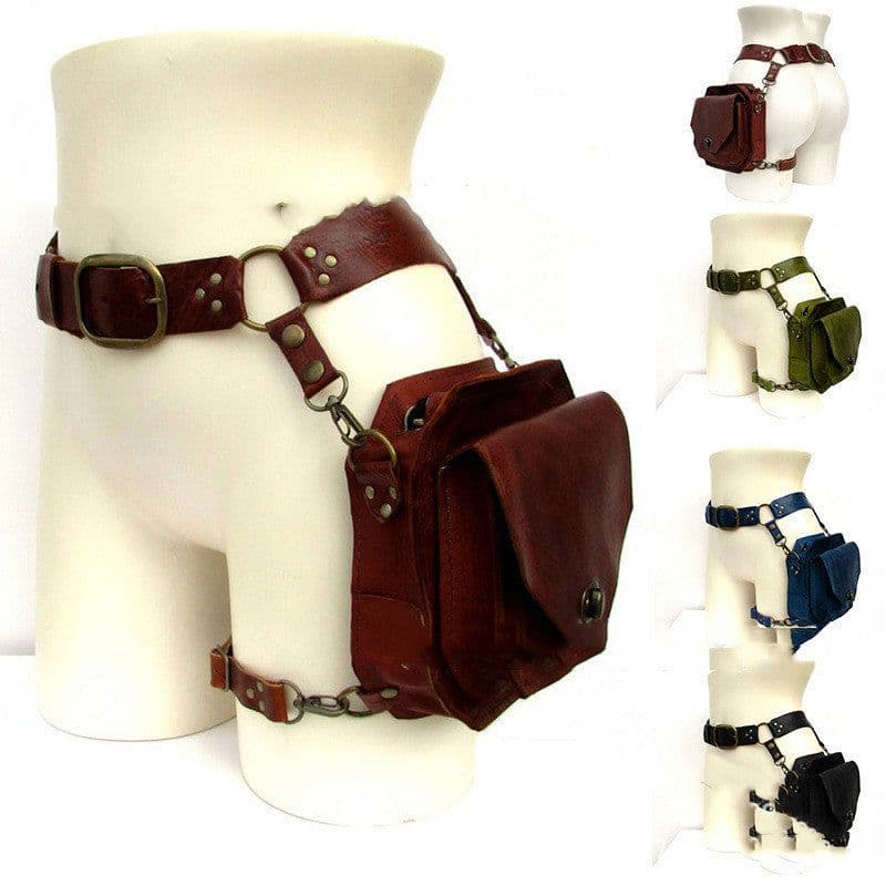 image-Men's And Women's Fashion Retro PU Satchel