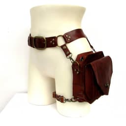 image-Men's And Women's Fashion Retro PU Satchel