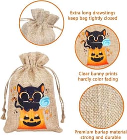 image-Linen Gift Candy Bag Drawstring Drawstring Pocket