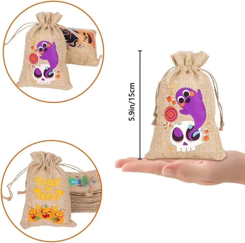 image-Linen Gift Candy Bag Drawstring Drawstring Pocket