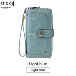 image-RFID Anti-magnetic Wallet Long Zipper Women's Large-capacity Handbag