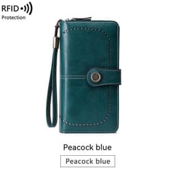 image-RFID Anti-magnetic Wallet Long Zipper Women's Large-capacity Handbag