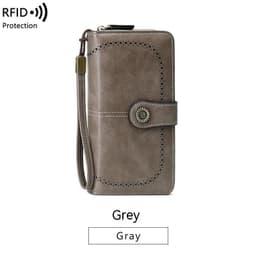 image-RFID Anti-magnetic Wallet Long Zipper Women's Large-capacity Handbag