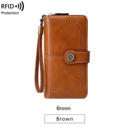 image-RFID Anti-magnetic Wallet Long Zipper Women's Large-capacity Handbag