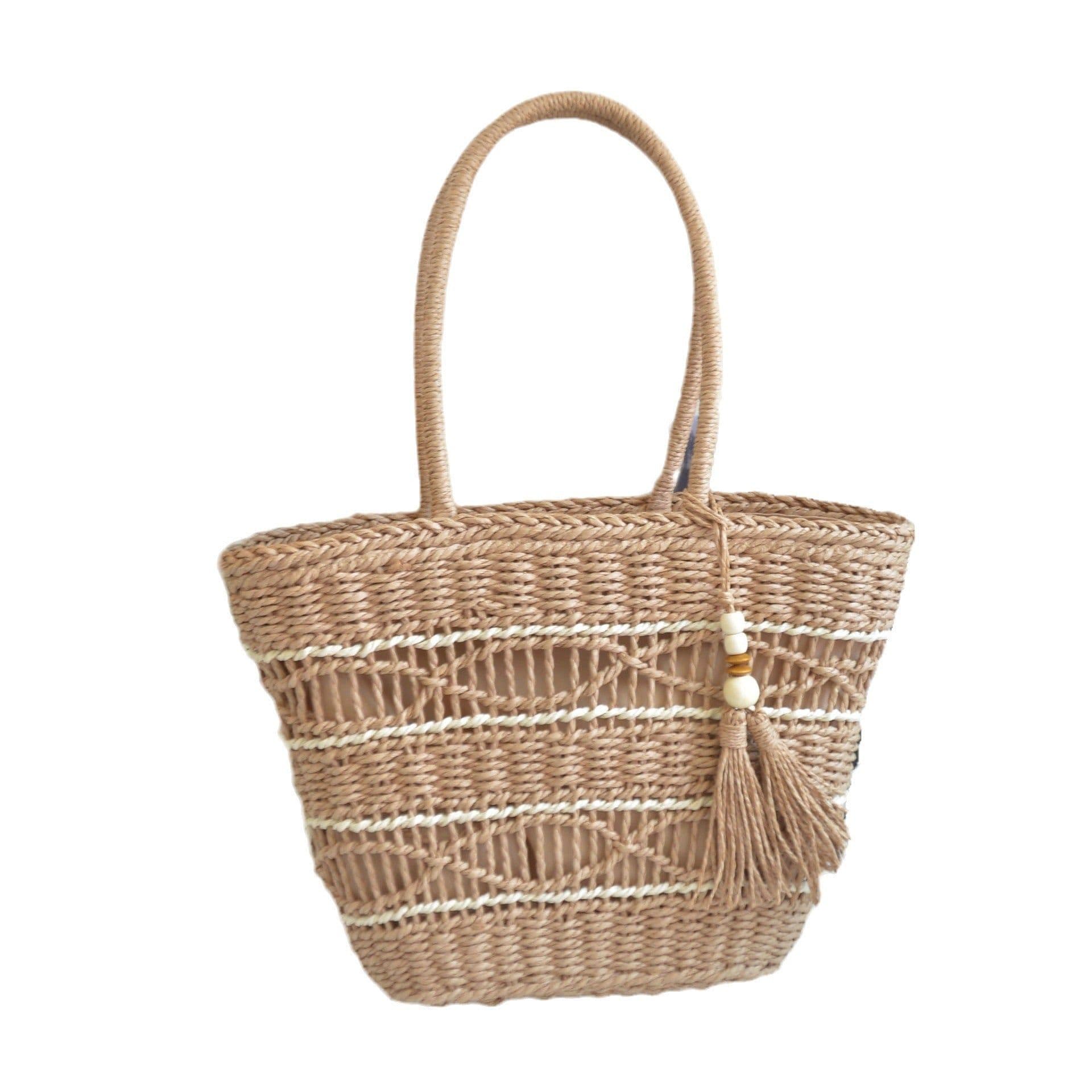 image-New Paper String Hand-woven Straw Bag