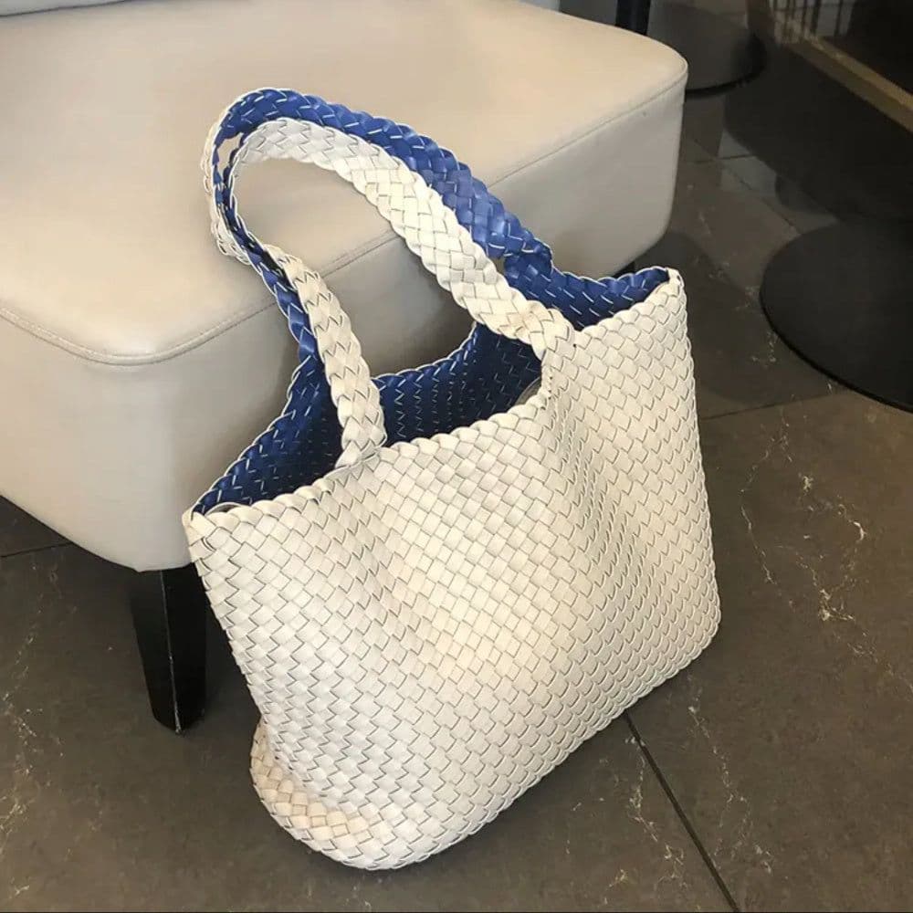 image-Woven Bag Open Cross Handbag