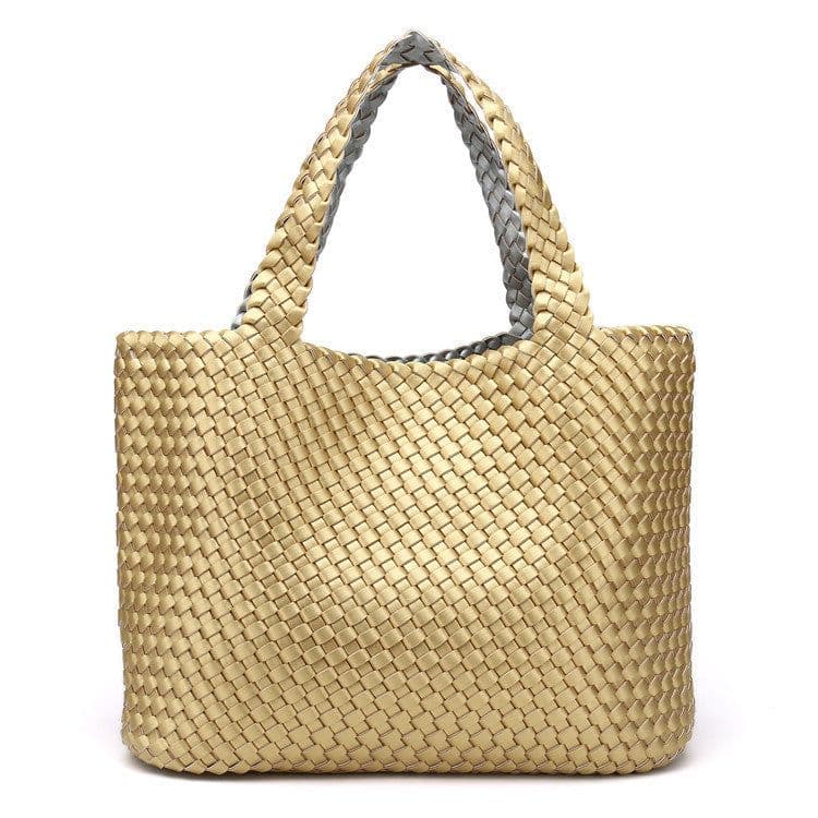 image-Woven Bag Open Cross Handbag