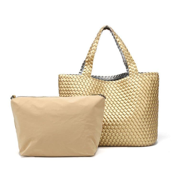 image-Woven Bag Open Cross Handbag