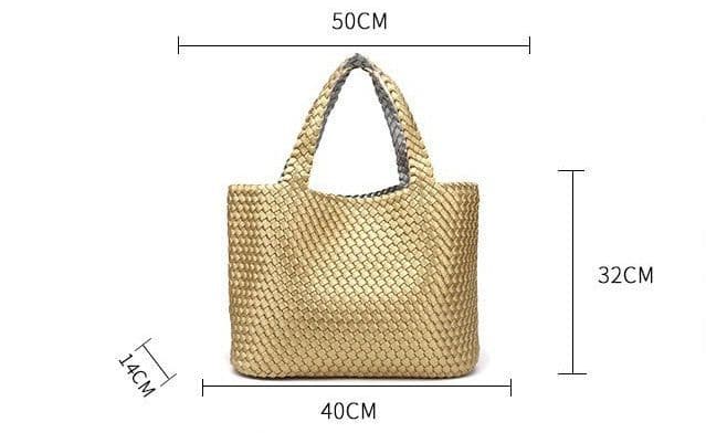 image-Woven Bag Open Cross Handbag