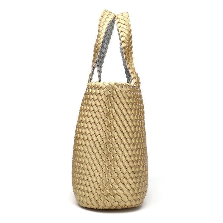 image-Woven Bag Open Cross Handbag