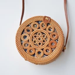 image-Fashion Personality Retro Rattan Weave Bag