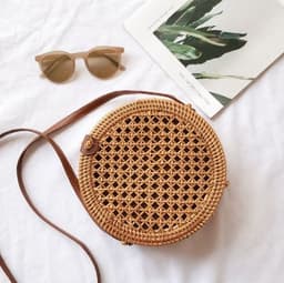 image-Fashion Personality Retro Rattan Weave Bag