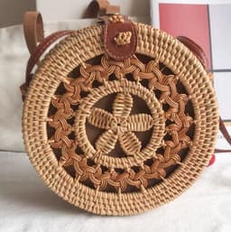 image-Fashion Personality Retro Rattan Weave Bag