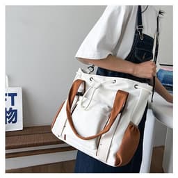 image-Large Capacity Contrast Color Handbag