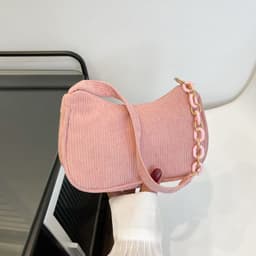 image-Korean Style Artistic Cloth Bag Simple Casual Corduroy
