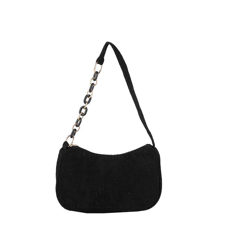 image-Korean Style Artistic Cloth Bag Simple Casual Corduroy