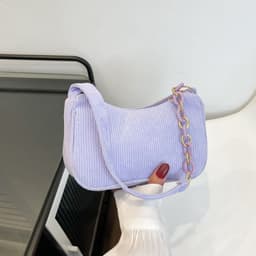 image-Korean Style Artistic Cloth Bag Simple Casual Corduroy