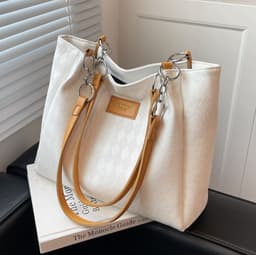 image-Rhombus Pattern Totes Chain Shoulder Bag Women Shopping Bags