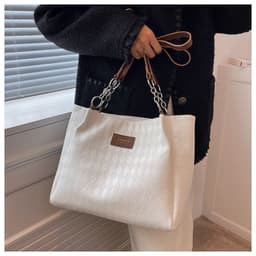 image-Rhombus Pattern Totes Chain Shoulder Bag Women Shopping Bags