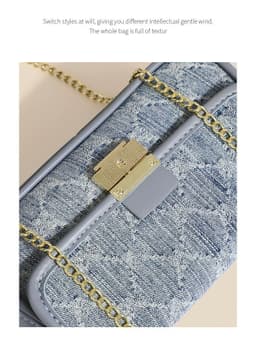 image-Women's Fashion Denim Underarm Bag Shoulder Chain Messenger Bag