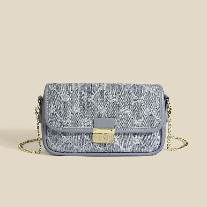 image-Women's Fashion Denim Underarm Bag Shoulder Chain Messenger Bag
