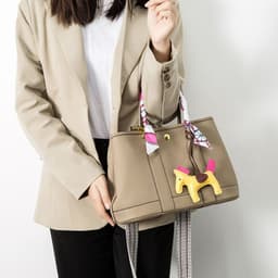 image-Large Capacity Wide Shoulder Strap Cross Body Bucket Bag