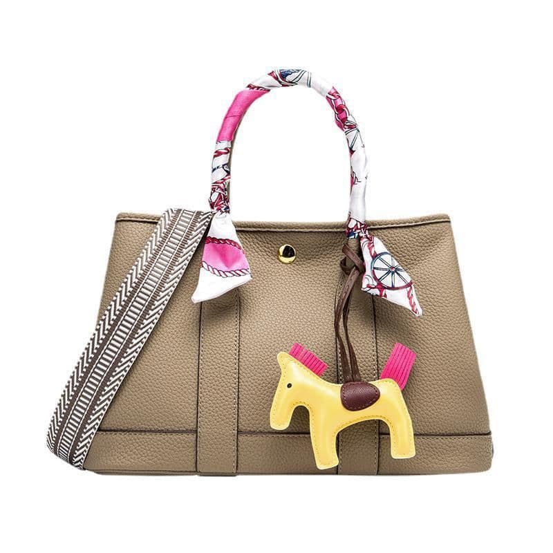 image-Large Capacity Wide Shoulder Strap Cross Body Bucket Bag