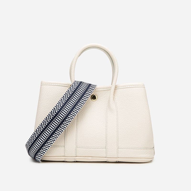 image-Large Capacity Wide Shoulder Strap Cross Body Bucket Bag