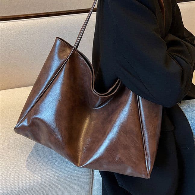 image-Vintage Shoulder Bags For Women Large Capacity Handbag Tote Bag