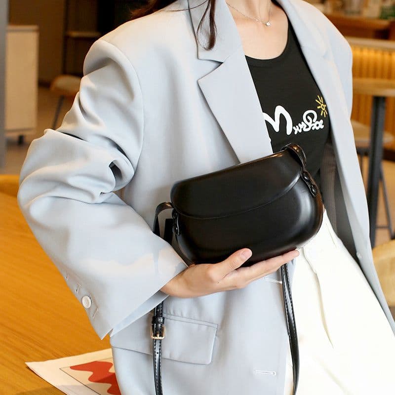 image-Candy Color Cute Shell Bag Ins Fashion Saddle Bags Women Shoulder Messenger Bag