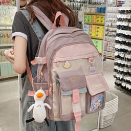 image-Large Capacity Schoolbag Mori College Style Soft Girl Backpack