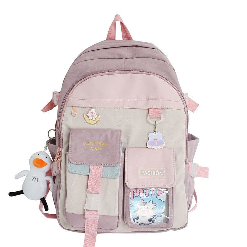 image-Large Capacity Schoolbag Mori College Style Soft Girl Backpack