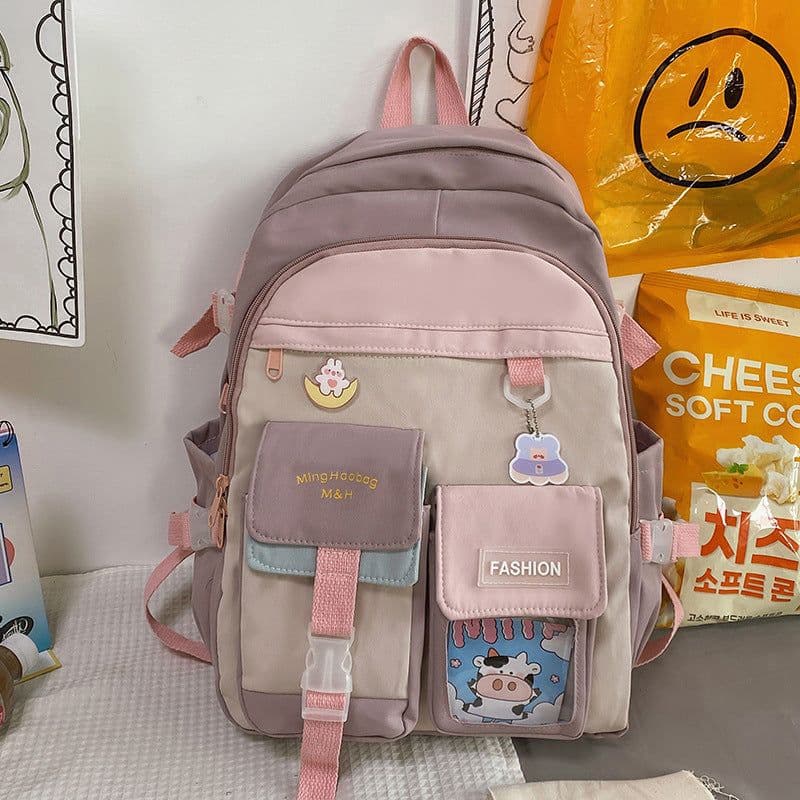 image-Large Capacity Schoolbag Mori College Style Soft Girl Backpack