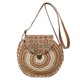 image-Shoulder Straw-weaved Crossbody Beach Casual Ethnic Style Mini And Simple Handmade Beach Bag