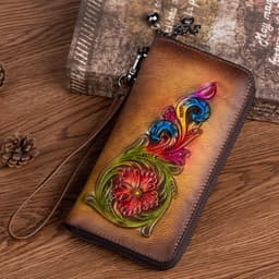 image-New Top Layer Cowhide Mid-length Women's Handbag