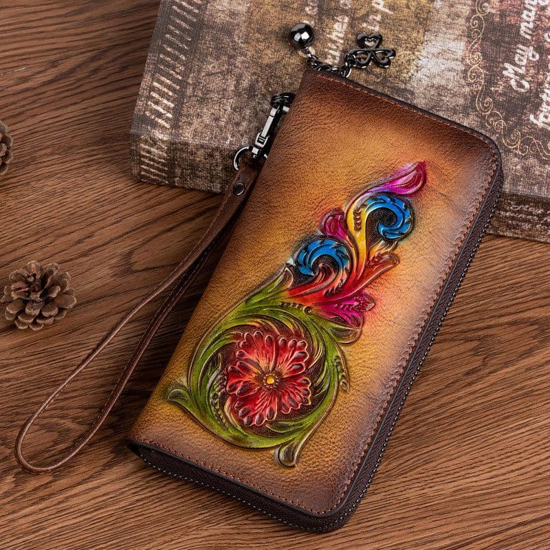 image-New Top Layer Cowhide Mid-length Women's Handbag