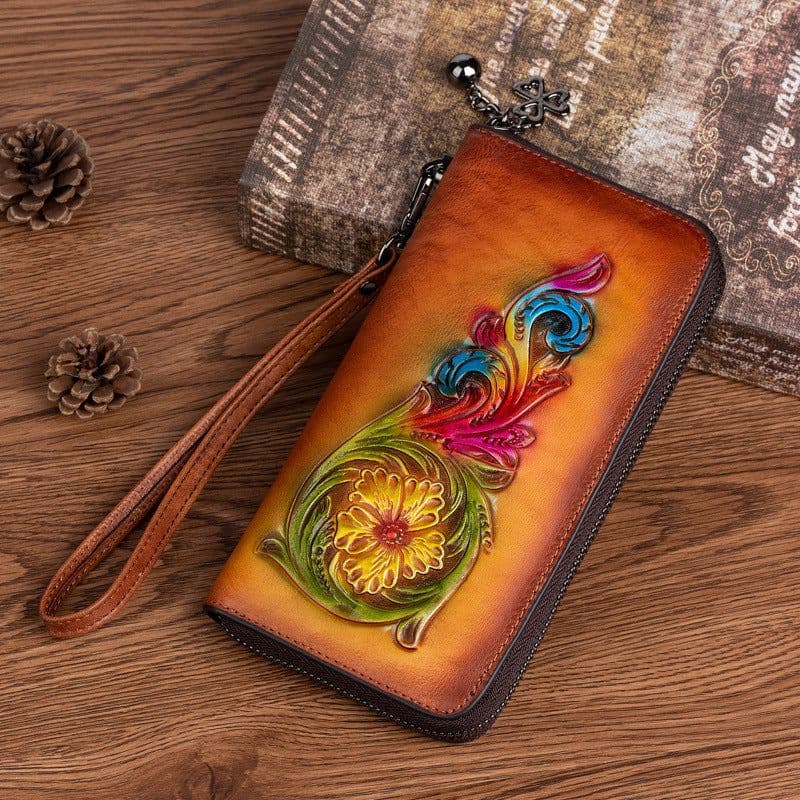 image-New Top Layer Cowhide Mid-length Women's Handbag