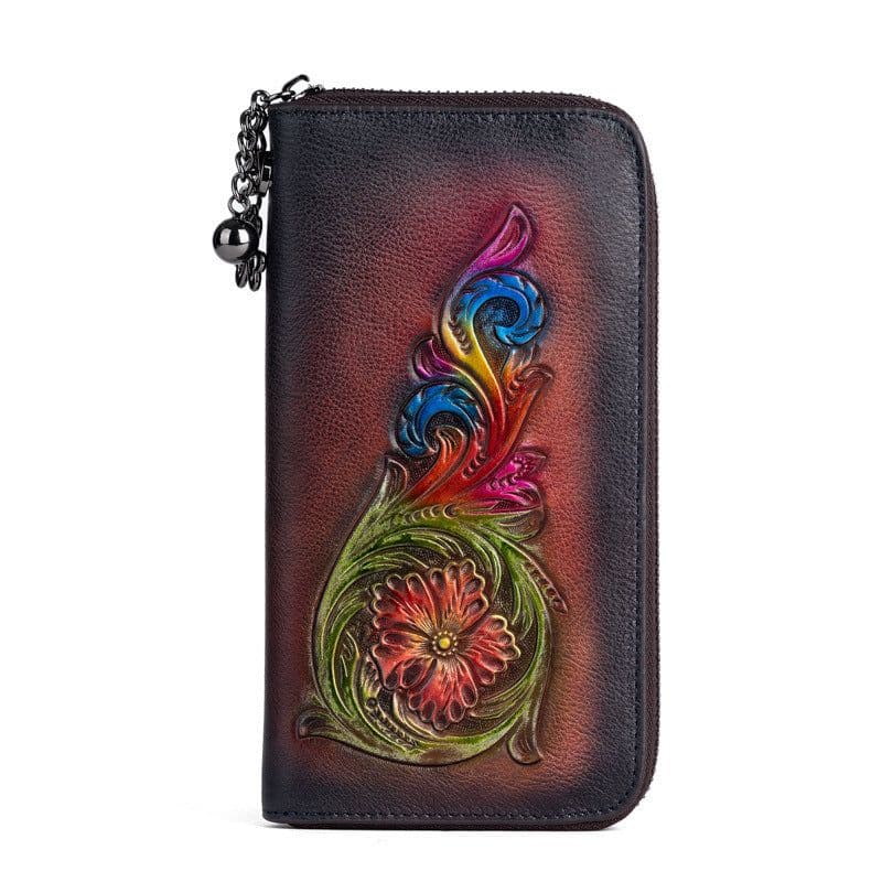 image-New Top Layer Cowhide Mid-length Women's Handbag