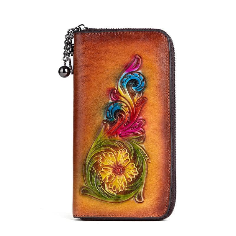 image-New Top Layer Cowhide Mid-length Women's Handbag