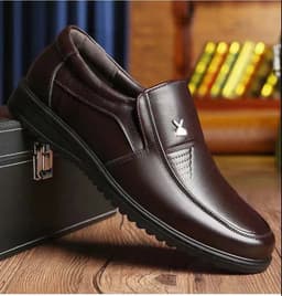 image-Men's Fashionable Casual Breathable Leather Shoes