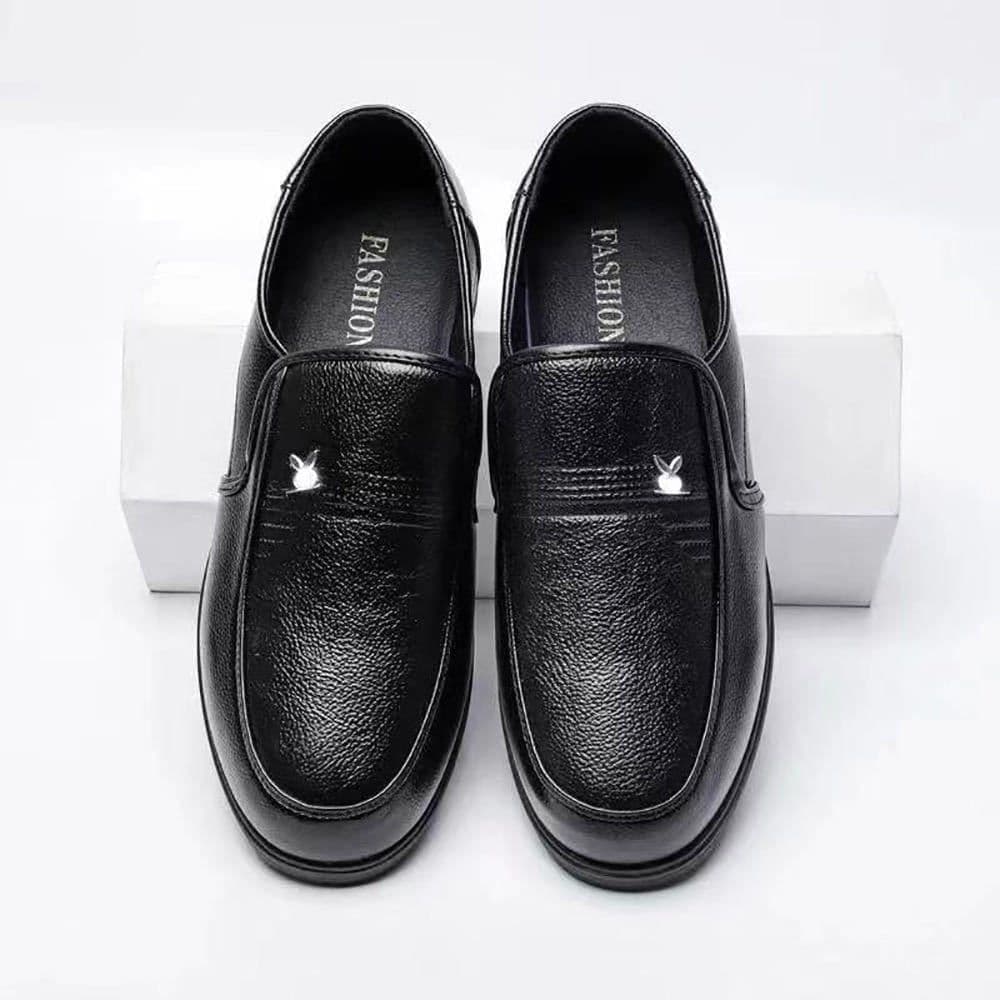 image-Men's Fashionable Casual Breathable Leather Shoes