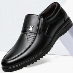 image-Men's Fashionable Casual Breathable Leather Shoes