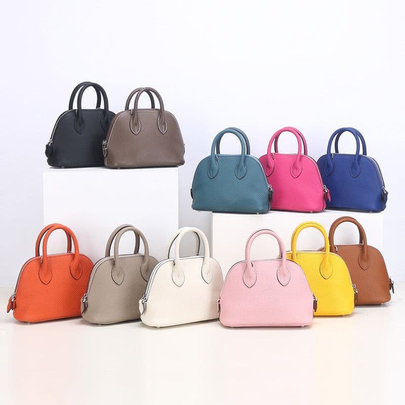 image-Women's Crossbody Genuine Leather Simple Shoulder Bag