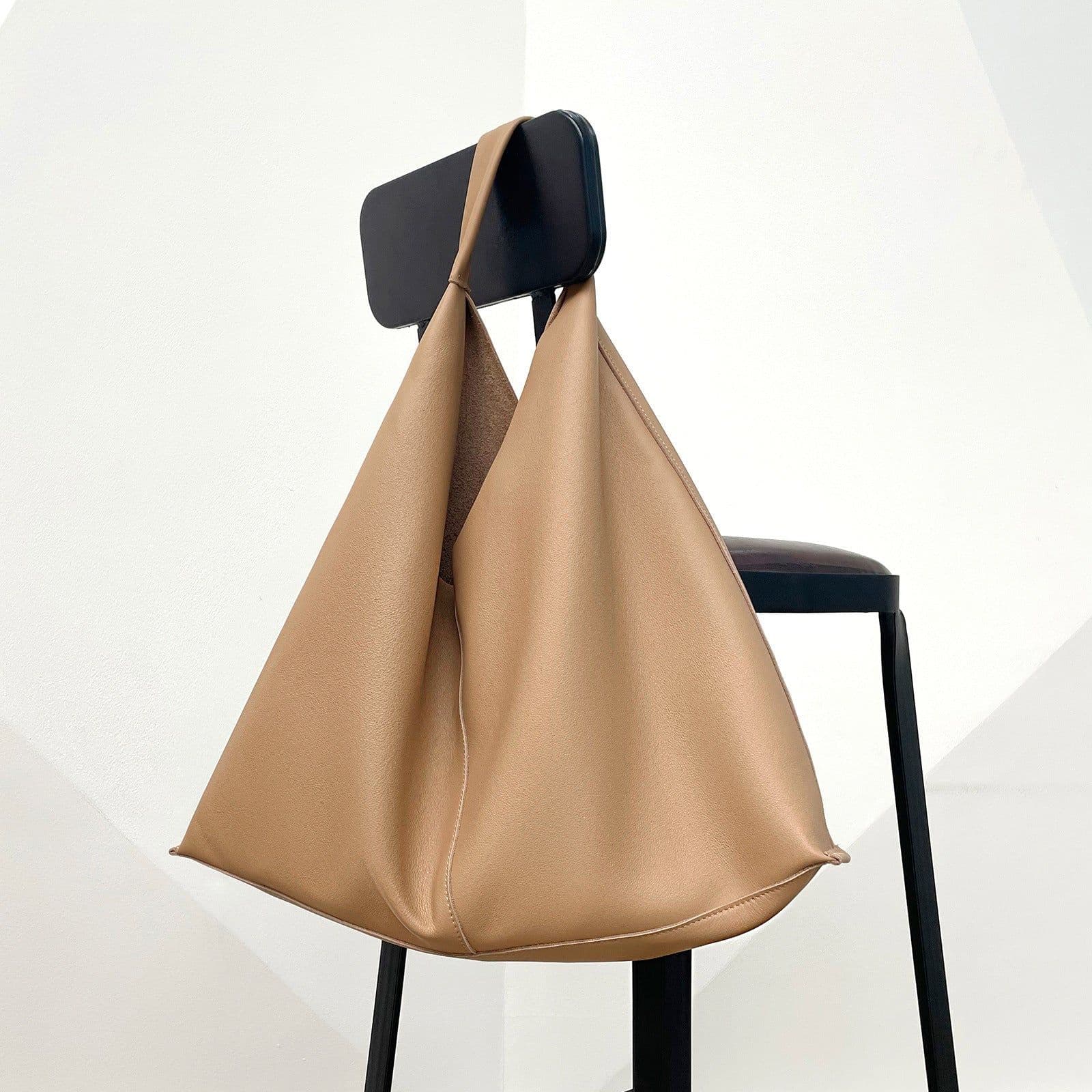 image-Leather Tote Women's Idle Style Casual Handbag Soft Leather Shoulder Bag