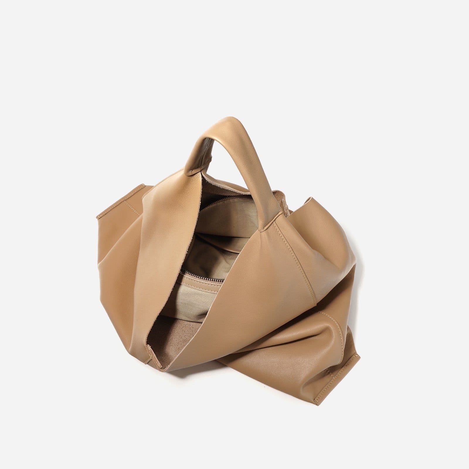 image-Leather Tote Women's Idle Style Casual Handbag Soft Leather Shoulder Bag